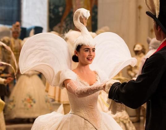 Lily Collins stars in Mirror Mirror - 2012 , Snow White in a   White Swan   inspired costume.